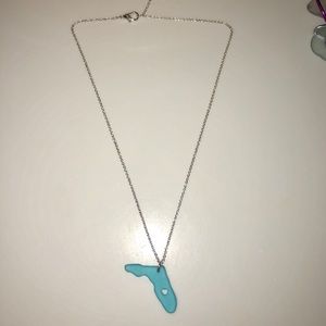 Florida Seaglass Necklace .925 chain